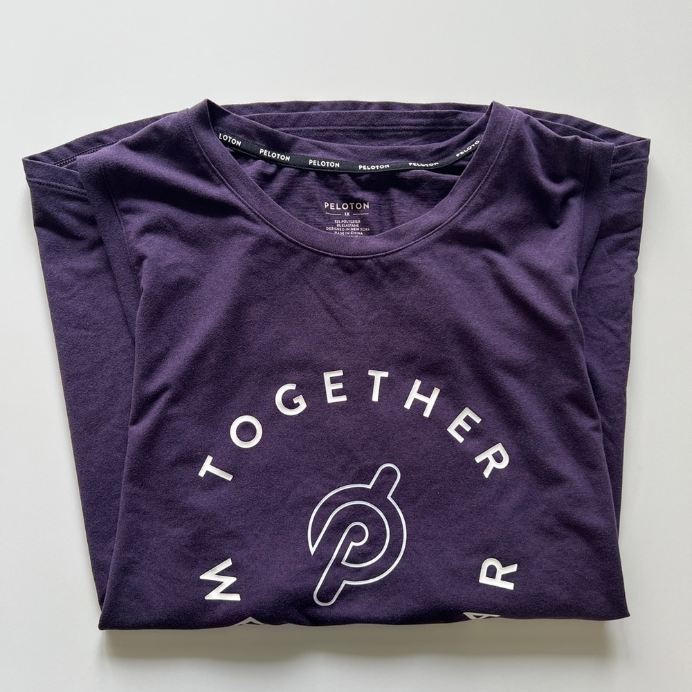 Peloton "Together We Go Far" Purple Muscle Tank Top - Size 1X XL - Picture 4 of 6